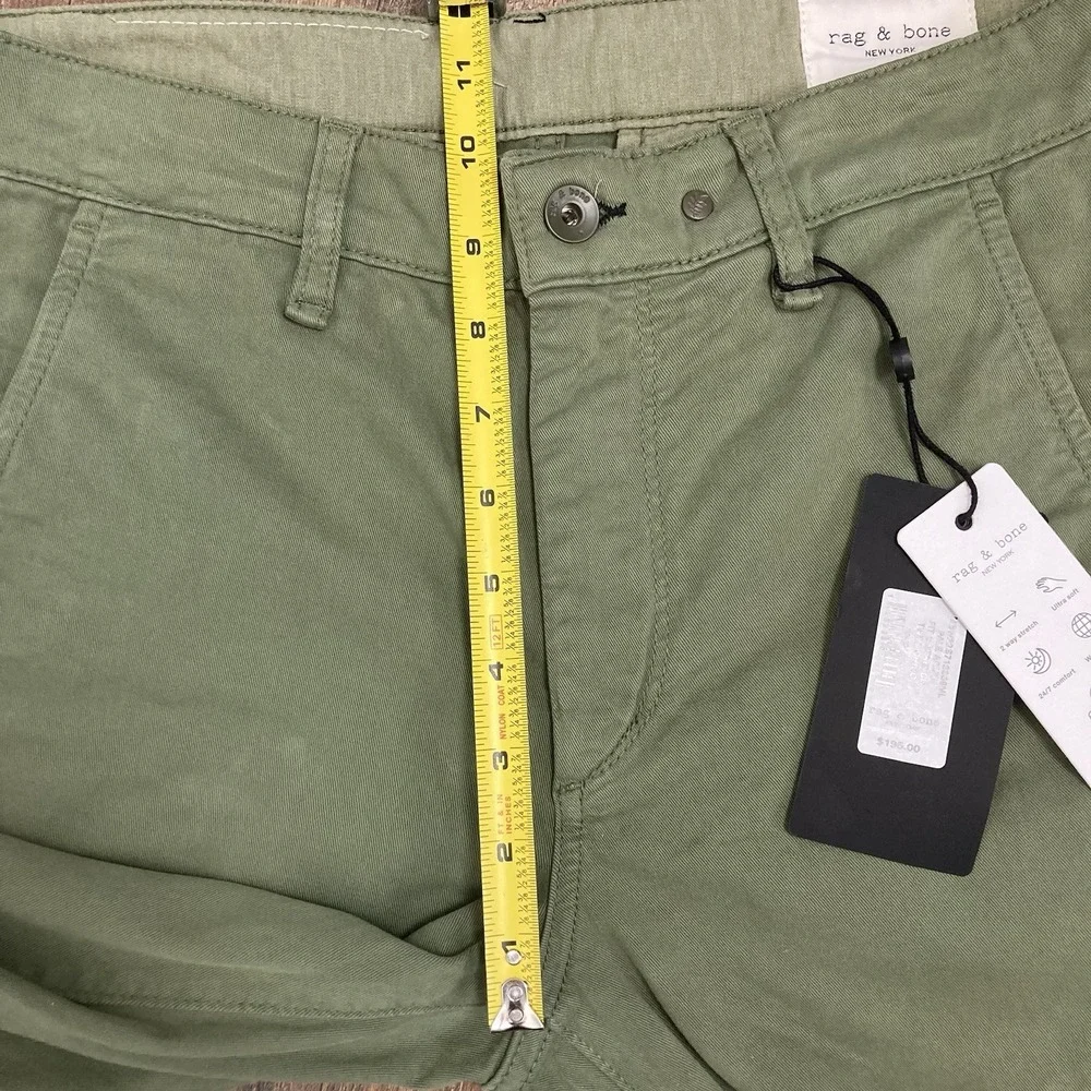 Rag & Bone New York Pale Army Fit 2 Stretch Twill Chino Mens Pants 28 Slim NEW
